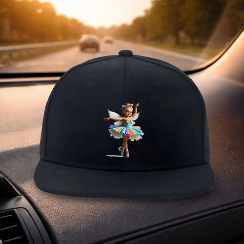 Little Fairy Ballet Design Flat Brim Snapback Cap