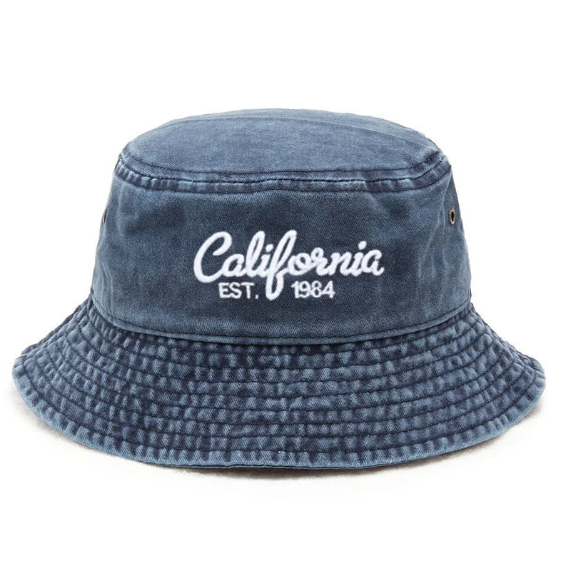 Washed Cotton Bucket Hat For Men Women Vintage