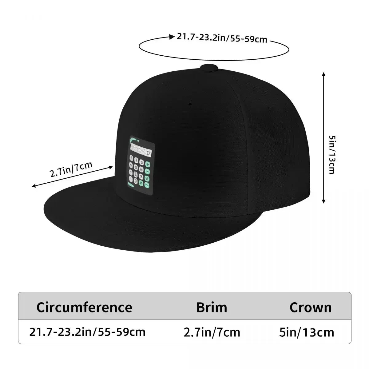 2026 Calculator Luxury Anime Sports Snapback Cap