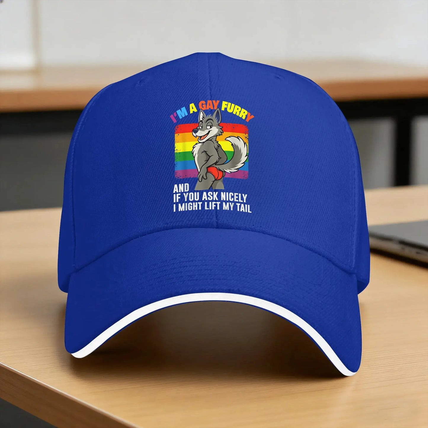 LGBTQ Pride Rainbow Fox Baseball Cap