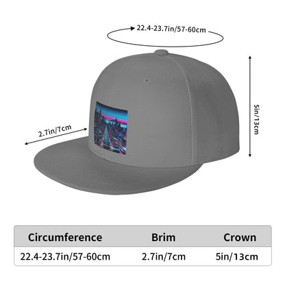 Neon City Night Snapback Cap