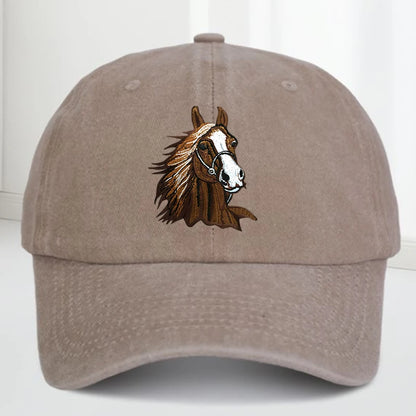 Vintage Horse Pattern Golf Baseball Cap