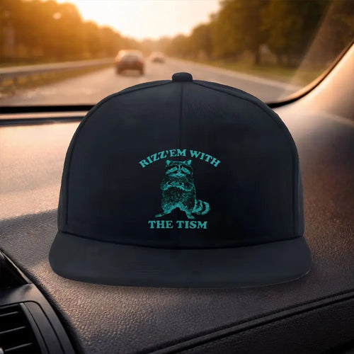 Raccoon Duckbill Snapback Cap