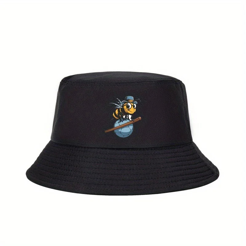 Mr Bee Cartoon Travel Bucket Hat