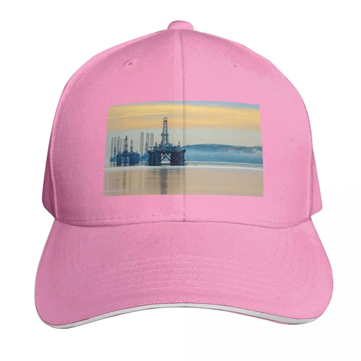 Oil Rig Sunrise Outdoor Unstructured Baseball Cap