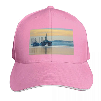 Oil Rig Sunrise Outdoor Unstructured Baseball Cap