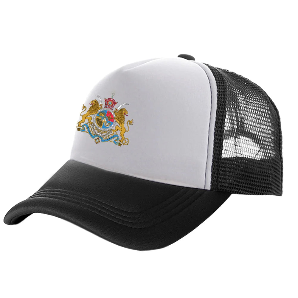 Iran Imperial Trucker Caps Men Iran Imperial Flag Hat Baseball Cap