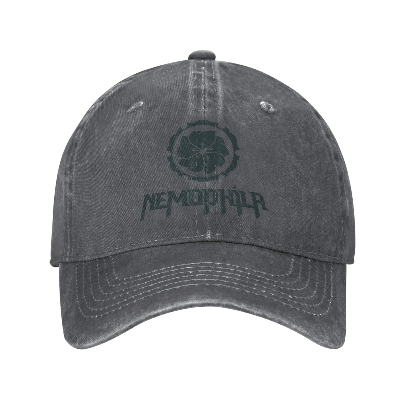 Retro Nemophila Green Logo Baseball Cap
