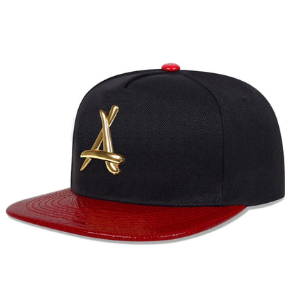 A Letter Label Adjustable Unisex Hip-Hop Snapback Cap