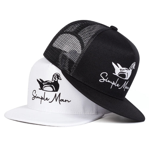 Simple Man Duck Embroidery Casual Snapback Cap