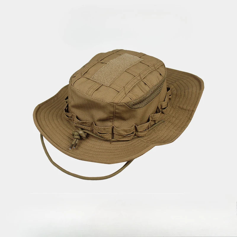 Tactical Square Pocket Outdoor Fishing Bucket Hat