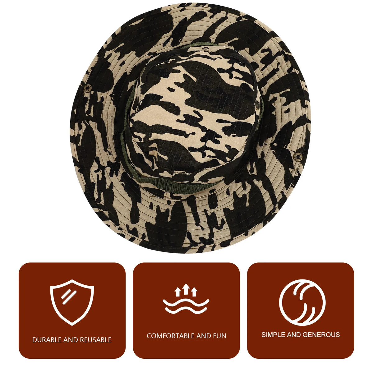 Lightweight Camouflage Breathable Fishing Bucket Hat