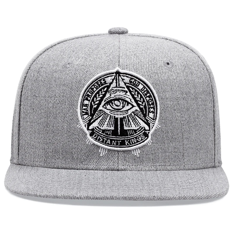 Eye 3D Embroidered Hip Hop Snapback Cap