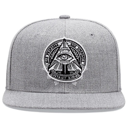 Eye 3D Embroidered Hip Hop Snapback Cap