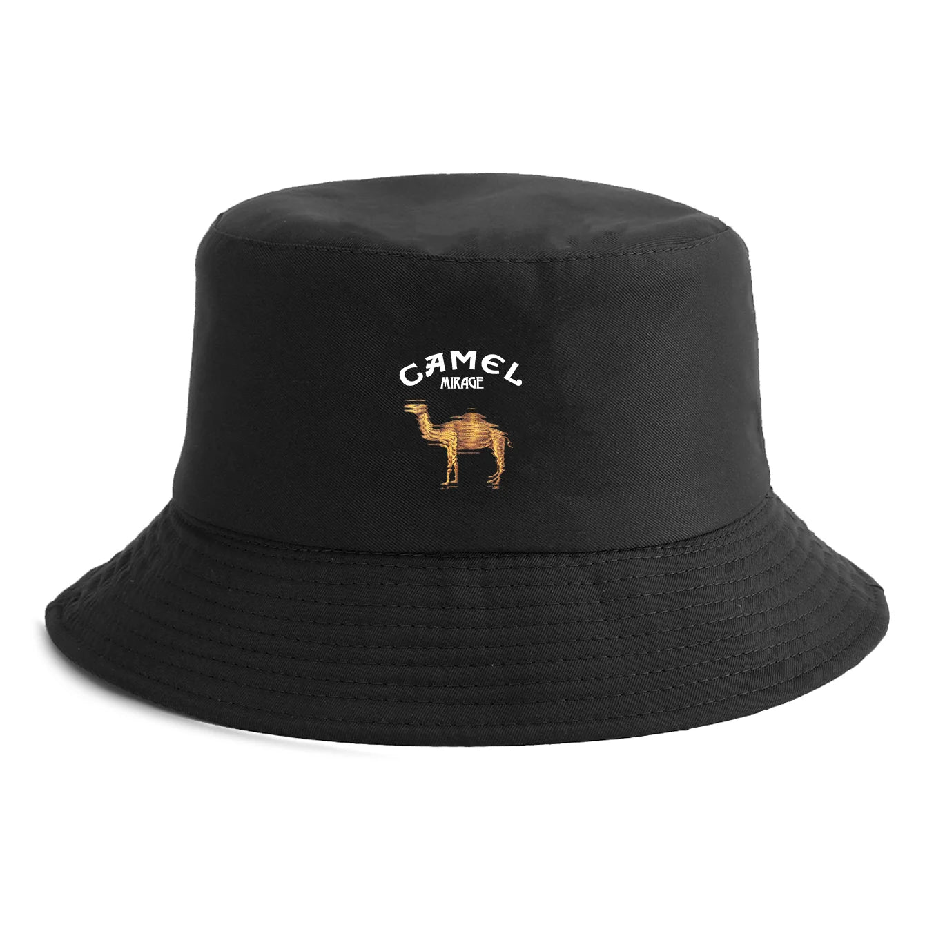 Reversible Camel Print Retro Bucket Hat