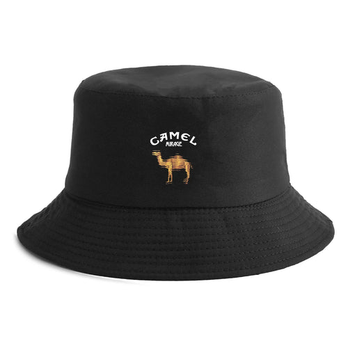 Reversible Camel Print Retro Bucket Hat