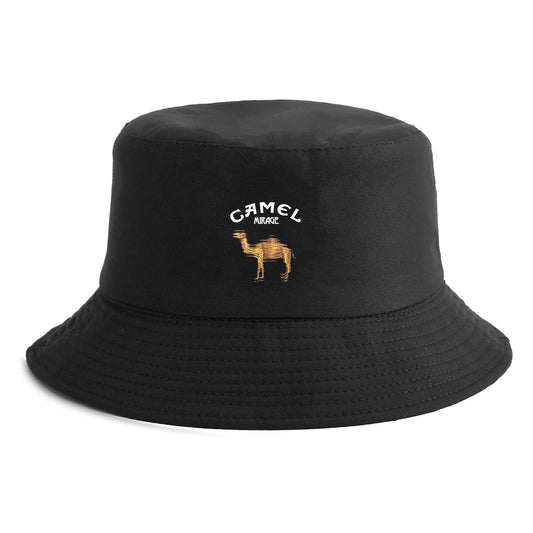 Reversible Camel Print Retro Bucket Hat