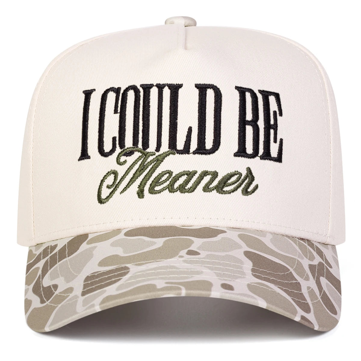 I Could Be Meaner Embroidered Baseball Cap