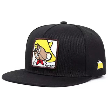 Creative New Flat Edge Hat Mouse Labeling Street Hip Hop