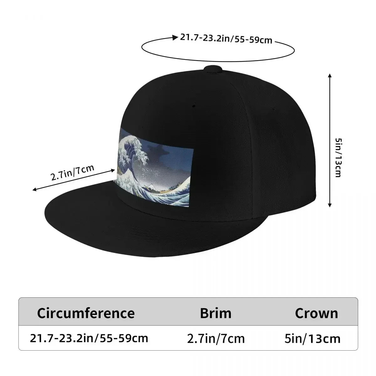 2026 Great Wave Kanagawa Night Anime Snapback Cap