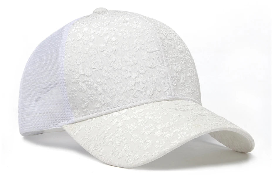 New Print Mesh Caps Fashion Women Baseball Cap