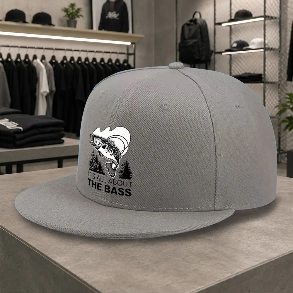 Unisex Bass Fishing Print Duckbill Cap