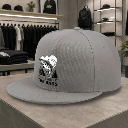 Unisex Bass Fishing Print Duckbill Cap