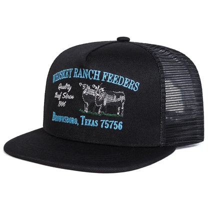 WHISKEY RANCH FEEDERS Embroidery Outdoor Snapback Cap