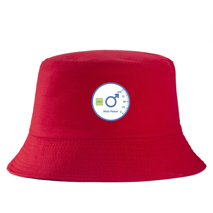 Funny Male Power Print Bucket Hat