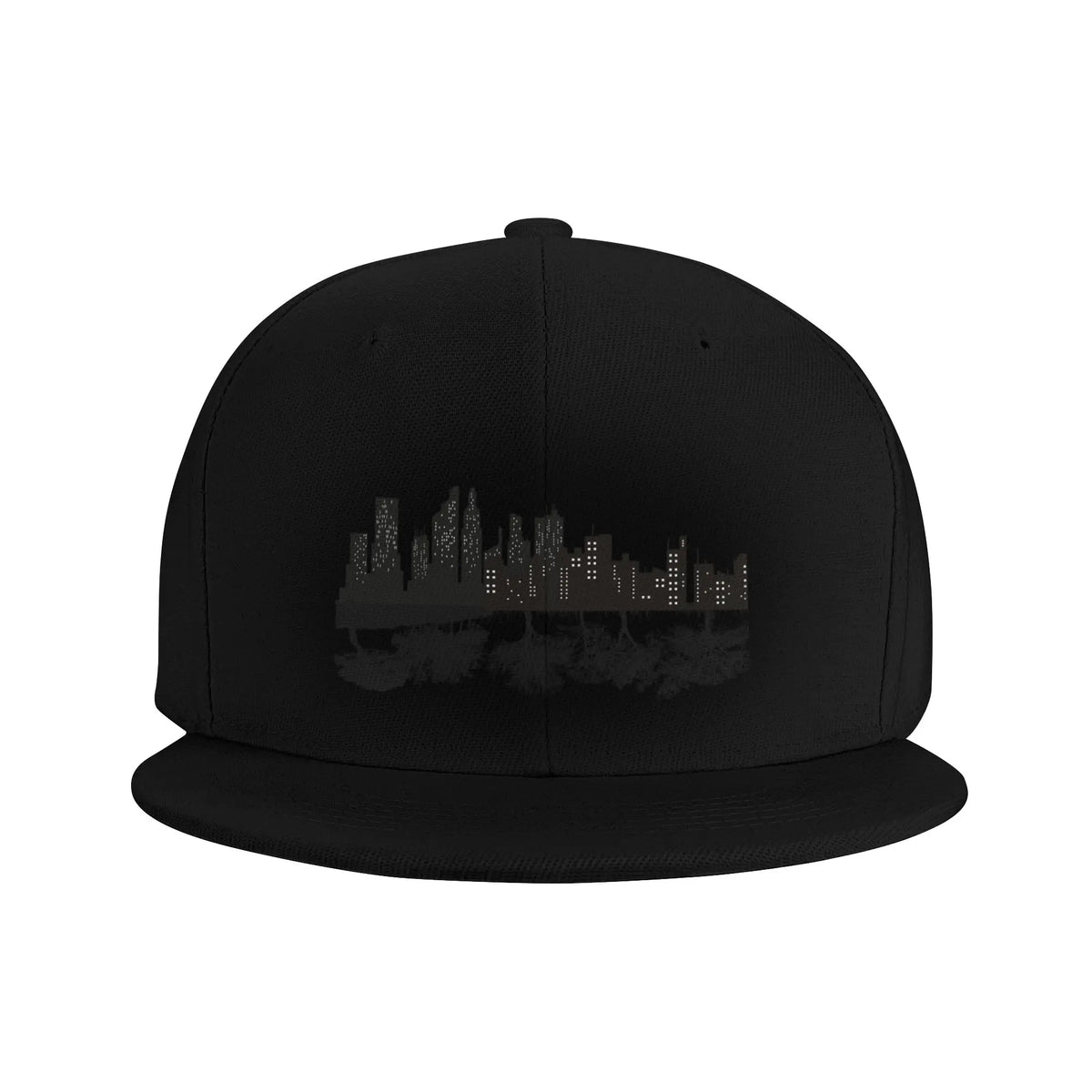 City Skyline At Night Vintage Trendy Snapback Cap