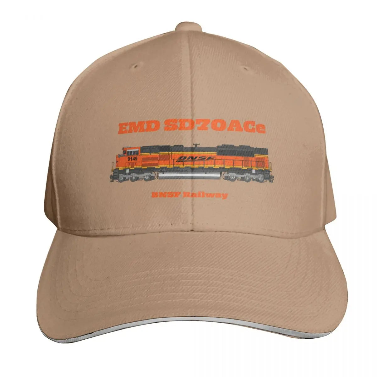 BNSF EMD SD70ACe Drawings Cotton Twill Baseball Cap