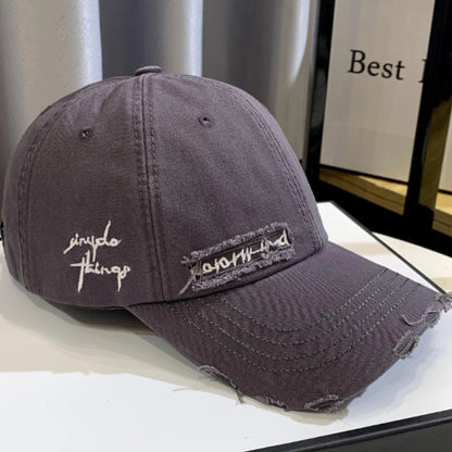 New Celebrity Fashion Embroidery Hole Sunscreen Baseball Cap Women