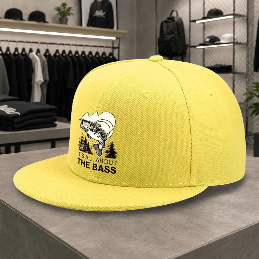 Unisex Bass Fishing Print Duckbill Cap
