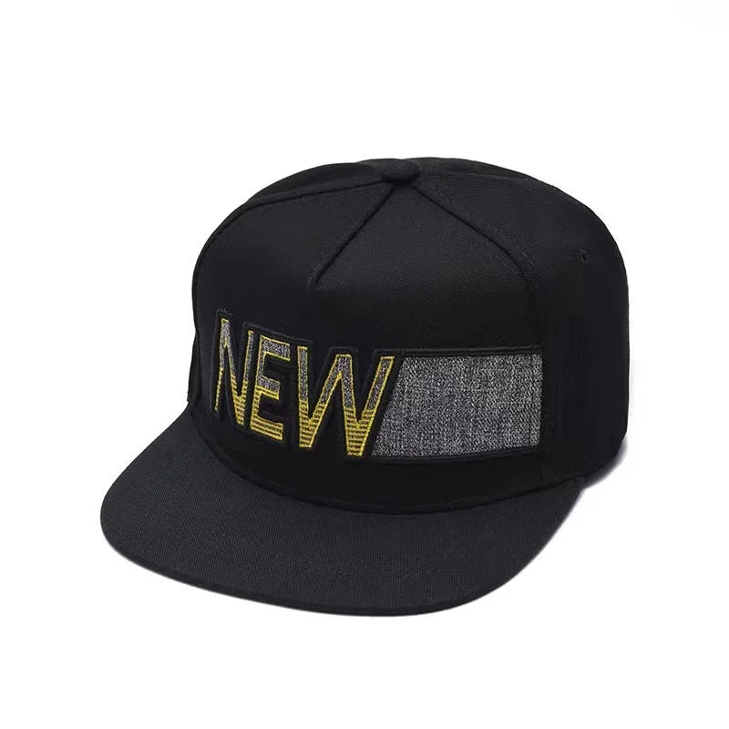 Unisex Letter Embroidered Adjustable Hip-Hop Snapback Cap
