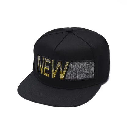 Unisex Letter Embroidered Adjustable Hip-Hop Snapback Cap