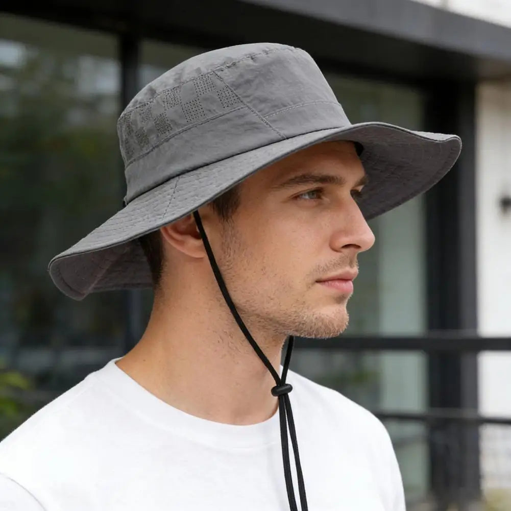 Waterproof Quick-Dry Adjustable Drawstring Bucket Hat