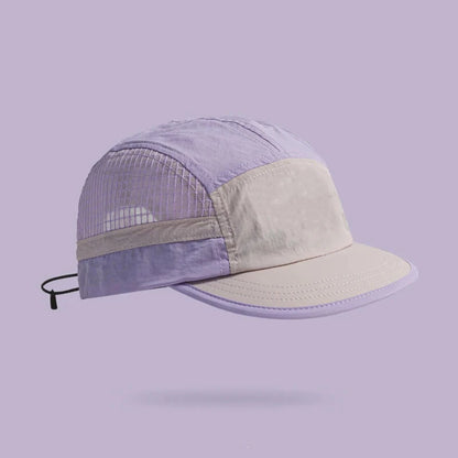 1pc Breathable Mesh Baseball Cap, Color Blocked Adjustable Sun Hat, Suitable For Outdoor Walking And Daily Wear, Unisex Adjustable Daily Hat