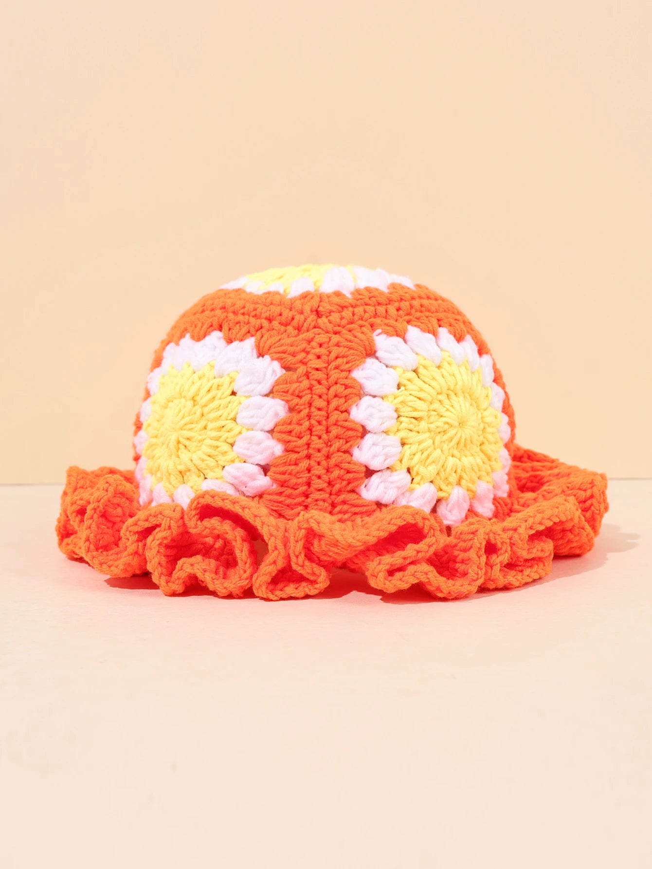 Vintage Floral Crochet Bucket Hat