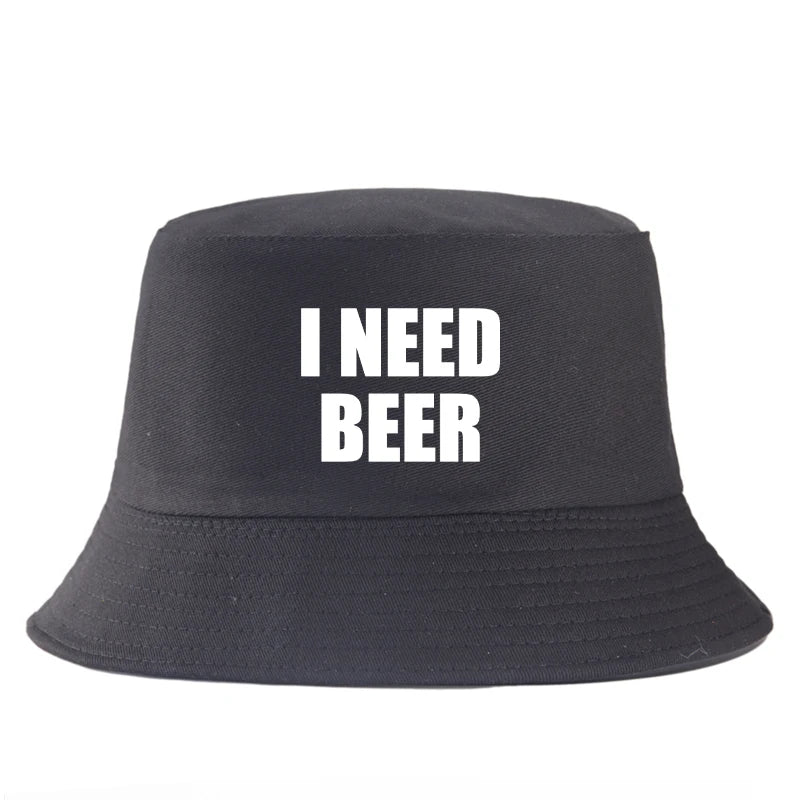 I Need Beer Reversible Cotton Bucket Hat