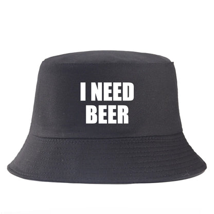 I Need Beer Reversible Cotton Bucket Hat