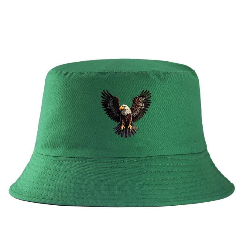 Eagle Print Cotton Bucket Hat