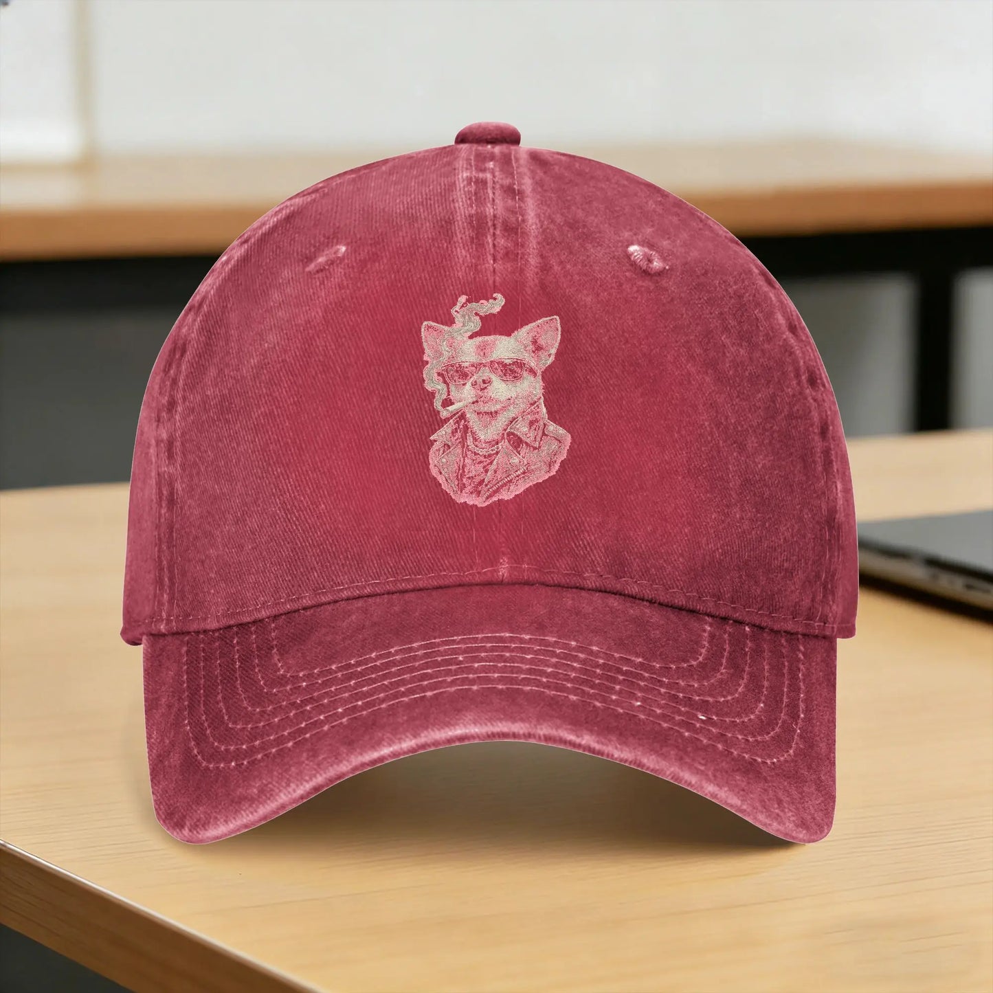 Funny Chihuahua Meme Washed Baseball Cap