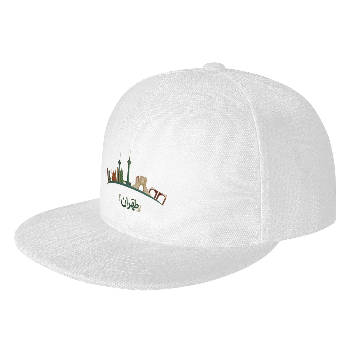 Tehran Vintage Persian Calligraphy Skyline Snapback Cap