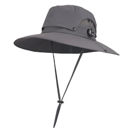 Foldable Wide Brim Mesh UV Protection Bucket Hat