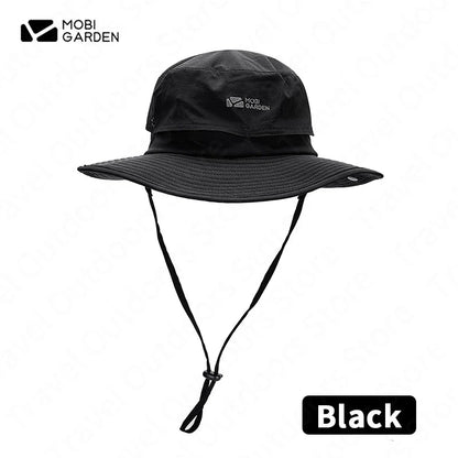MOBI GARDEN 9CM Wide Brim UV Protection Bucket Hat