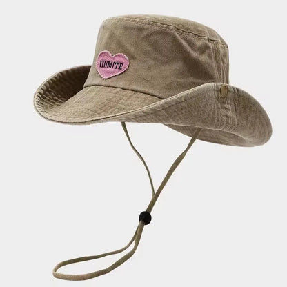 Japanese Retro Washed Cowboy Hats For Women Spring
