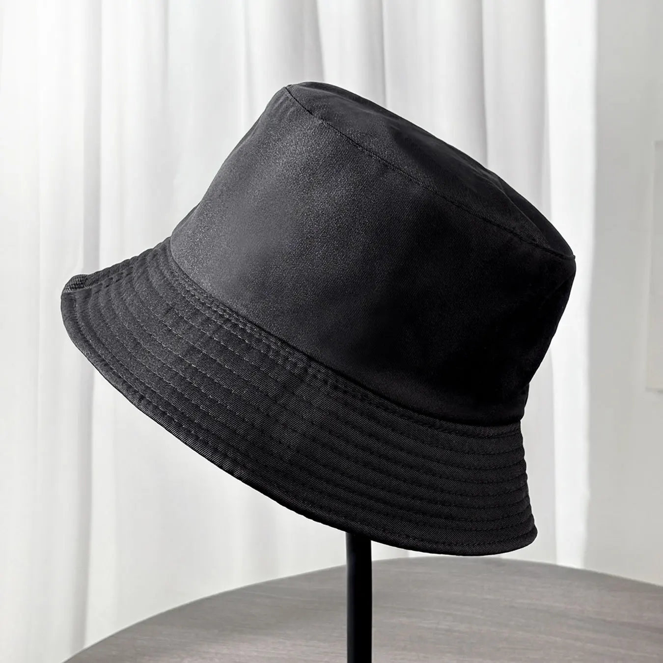 Classic Plain Black Fisherman's Hat