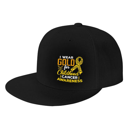 Childhood Cancer Awareness Golden Snapback Cap Hat