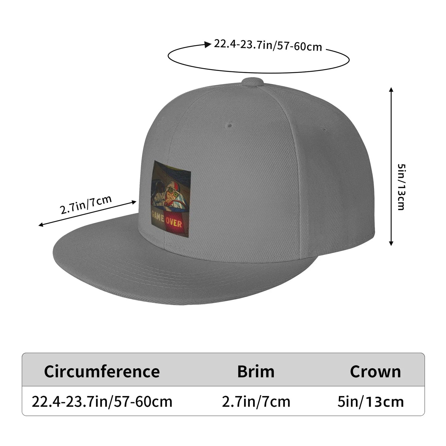 70s Pinball Game Over Art Snapback Cap