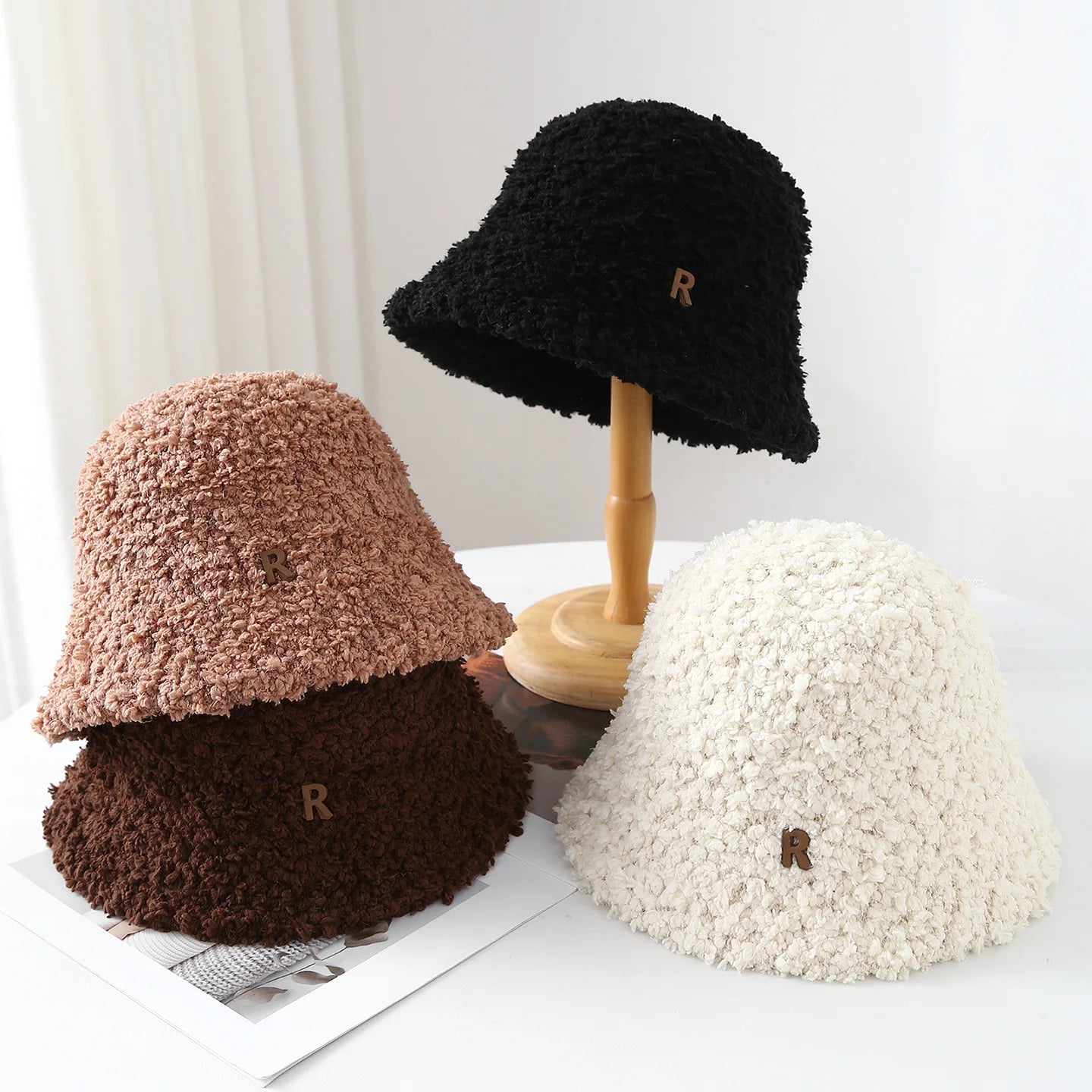 Women's Solid Color Bucket Hat Size 56-58cm